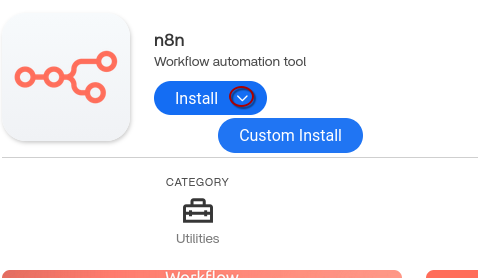 Install n8n Casa OS
