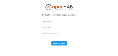 OpenHAB 3 - First Login