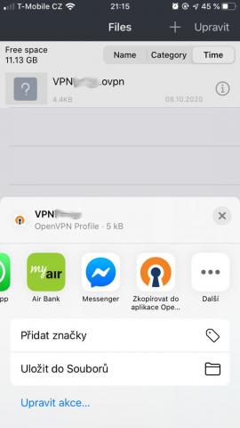 OpenVPN iOS - Open in VPN