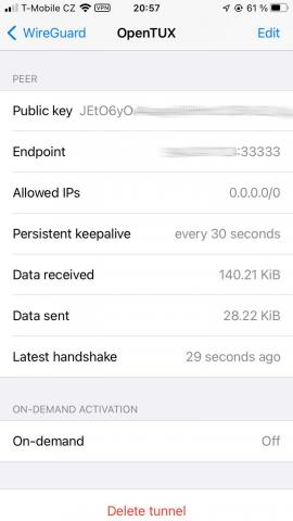 WireGuard iOS Peer