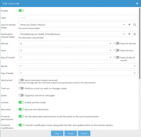 Pi-NAS - home Rsync backup