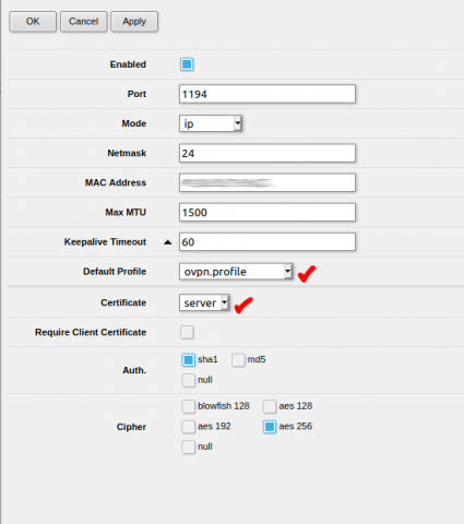 MikroTik - Enable OpenVPN