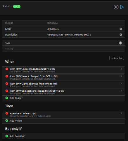 BMW Rule OpenHAB