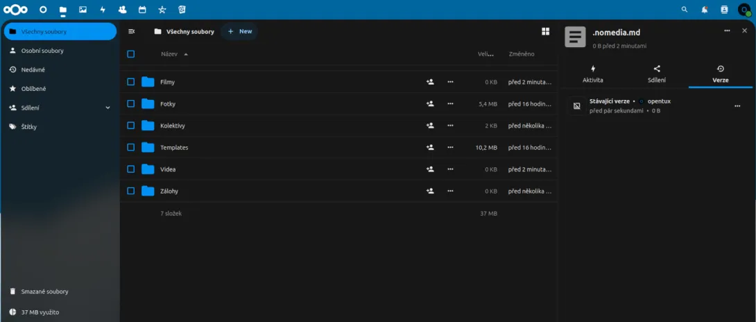 NextCloud - otevřený domácí cloud úložiště